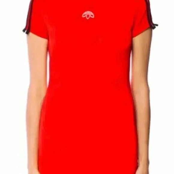 Adidas by Alexander Wang crew neck streetwear athletic mini short sleeve dress M - Picture 4 of 5